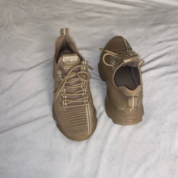 Girly Coquette Sparkly Steve Madden Maxima Rhinestone Chunky Festival Sneakers - Picture 8 of 9